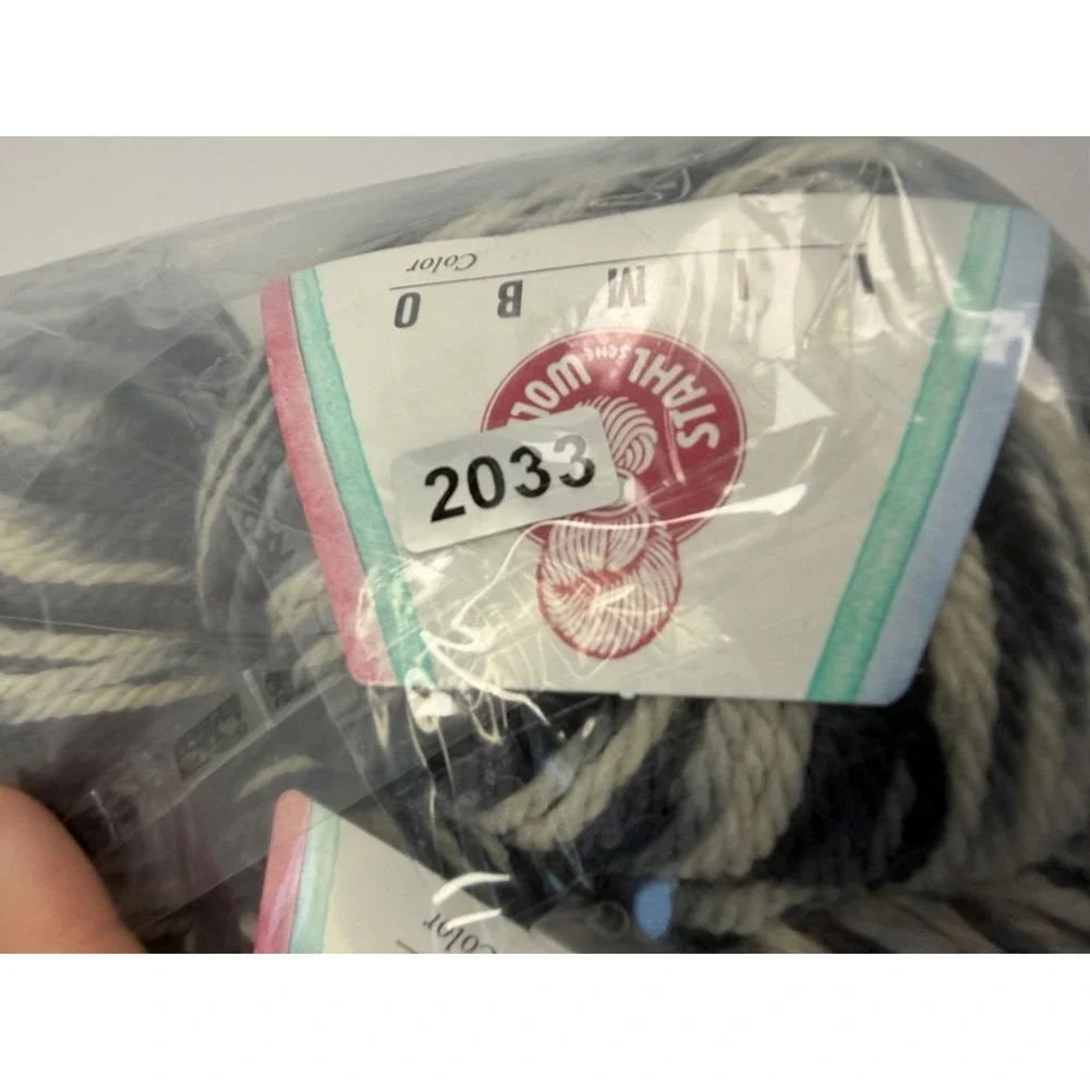 Stahl Wolle Limbo Yarn Lot Of 9 100%‎ Virgin Wool Ombre Black Grey Cream
